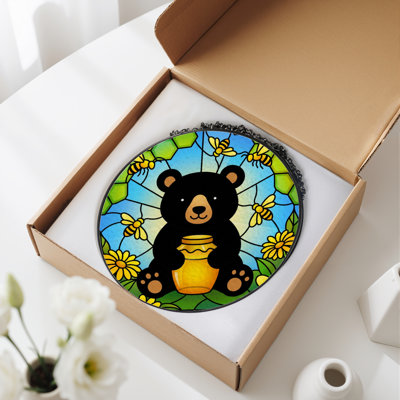 Panneau de vitrail 12 "H Bear