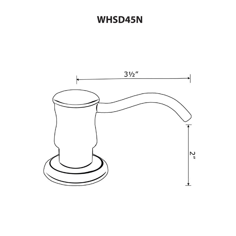 Distributeur de savon et de lait en laiton massif Whitehaus, Chrome poli