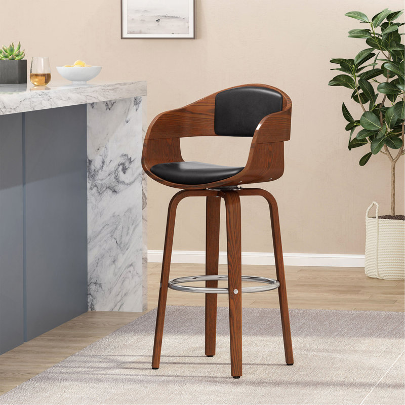 Sophisticated Swivel Bar Stools For Stylish Seating Experience, Black