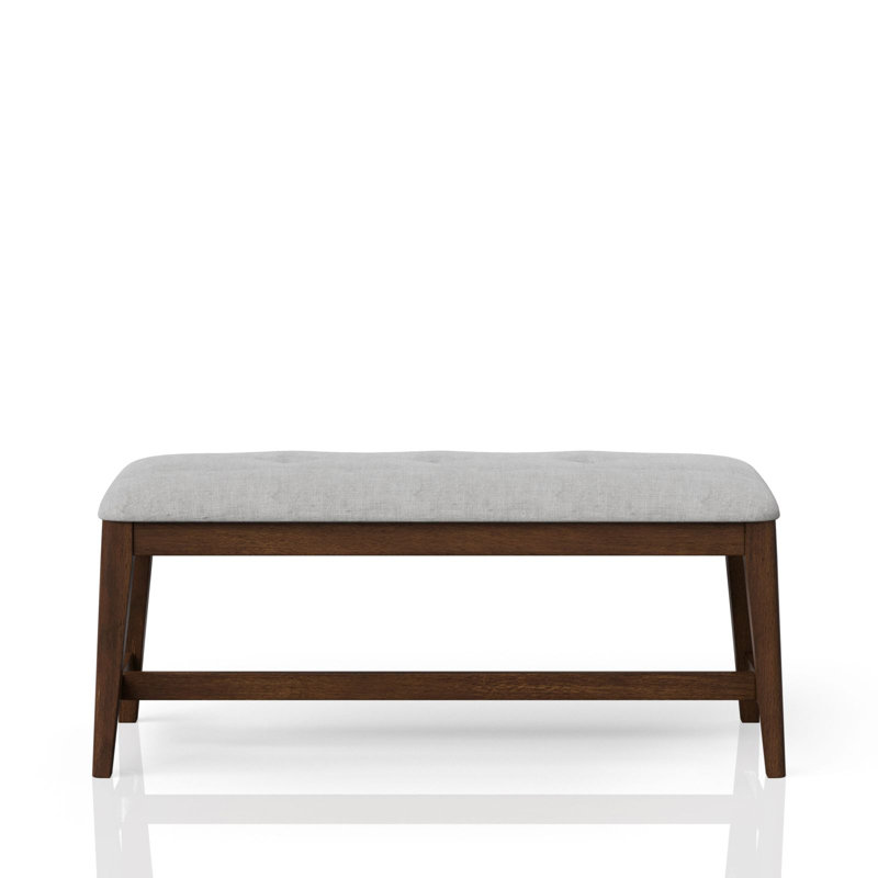 Backless Upholstered Dining Bench Mid-Century Seating