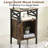 Garlond Brown Wood End Table Floor Lamp Set With Cabinet & Charging Board