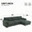 Boneless 96.5'' L-Shaped Sectional Sofa With Storage Ottoman And Pockets, Adjustable Phone Holder, USB Charger-128021632
