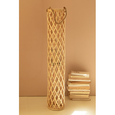 Lanière de saule cylindrique avec insert en verre naturel