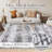 Washable Rug – Distressed Marble Boho Farmhouse Style-Thin Light Grey for Living Room Bedroom Dining Room Office.-222282387