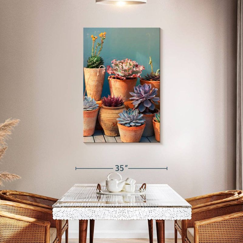 Plante grasse Harnek sur table, H 45 po x l 30 po
