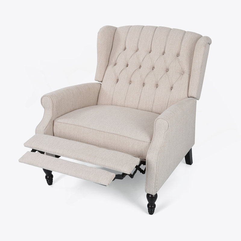 Fauteuil inclinable à un et demi siège, Tissu beige