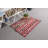 Vintage Decorative Turkish Patchwork Small Rug in Red with Colorful Accents for Entryways