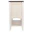 Buffet avec grande tablette Zechari | 3 tiroirs 2 armoires de rangement | Blanc antique et brun châtaignier-2441229
