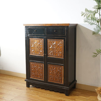Nouvelle armoire d'entrée en bois massif de style chinois