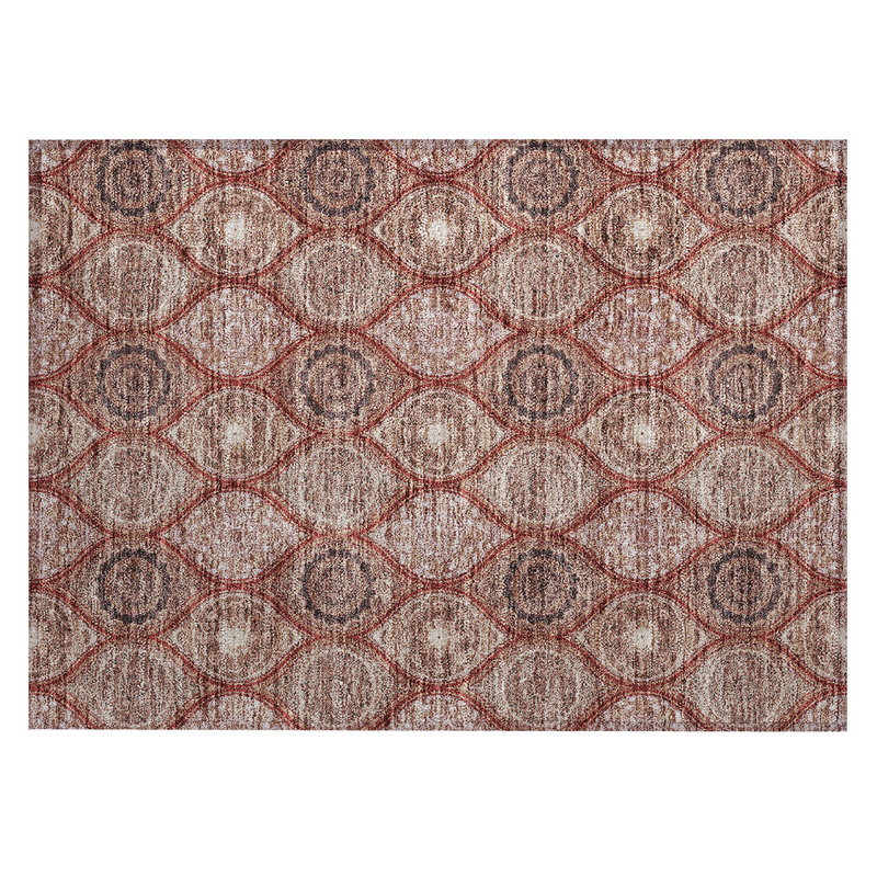 Aquaisha Flatweave Geometric Indoor / Outdoor Rug, Rectangle 1'8" x 2'6"