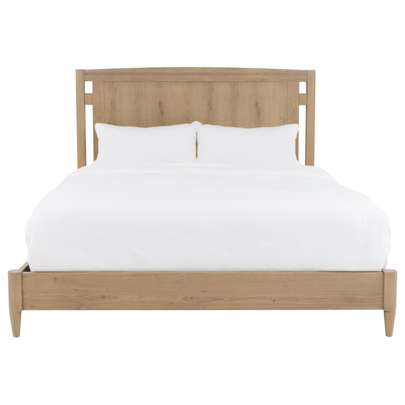 Maxwell Solid Wood Bed, Sunlit Oak, Queen