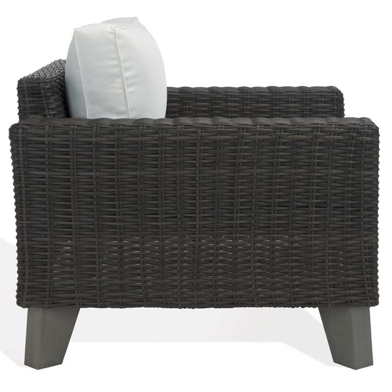 Margarita Wicker Patio Chair, Dark Gray