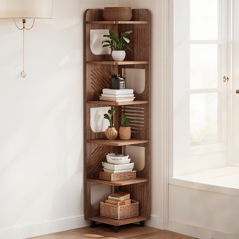 Natural wood Bookcase, Combining Robust Load-Bearing Capacity With Natural Home Aesthetics