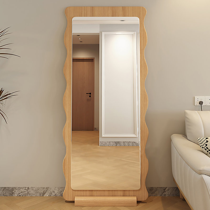 Miroir pleine grandeur de style médiéval, 35,43 po x 78,74 po, Brun