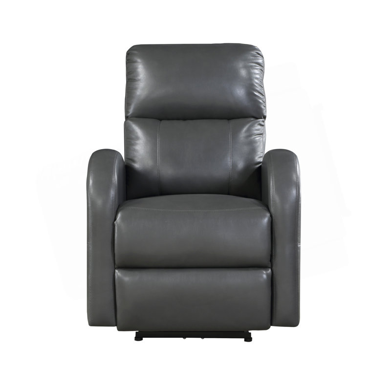 Fauteuil inclinable électrique 1pc recouvert de similicuir, Gris