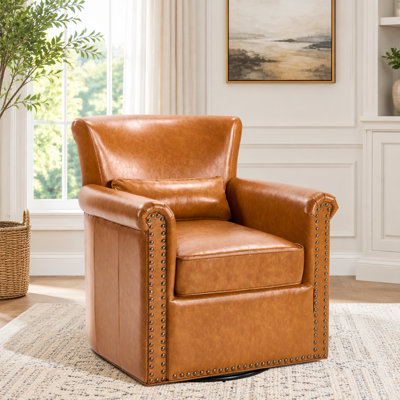 Upholstered Swivel Accent Chair
