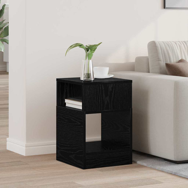 End Table, Black Oak