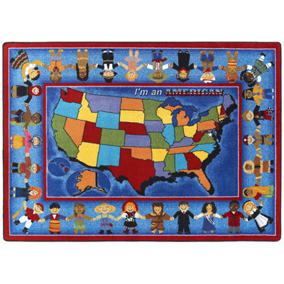 Educational I'm An American Area Rug