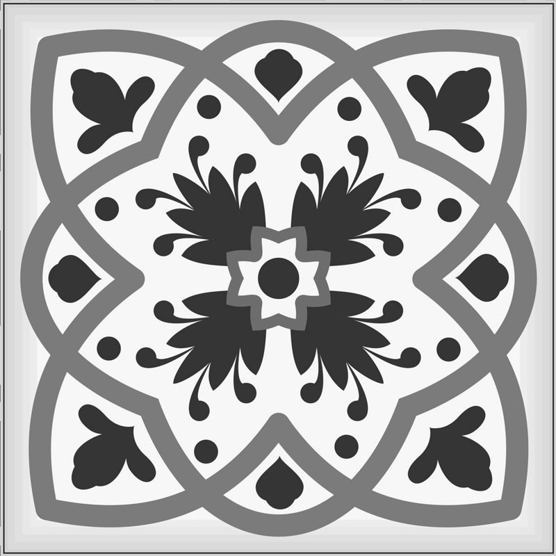 Carreaux amovibles pelez et collez 12 po x 12 po gris anthracite et blanc