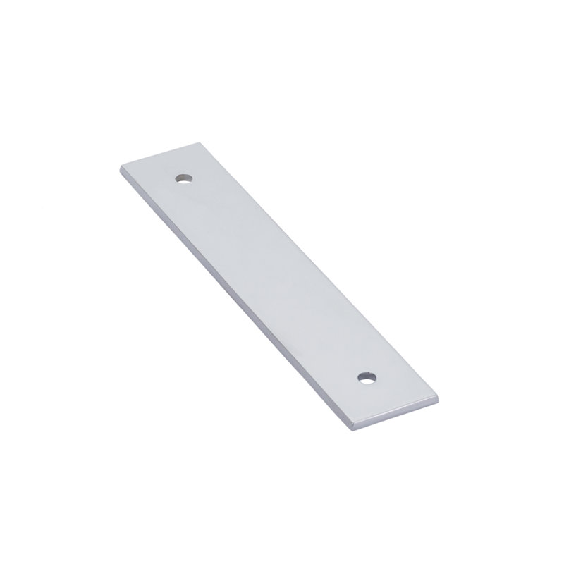 Art Deco Pull Backplate, Polished Chrome