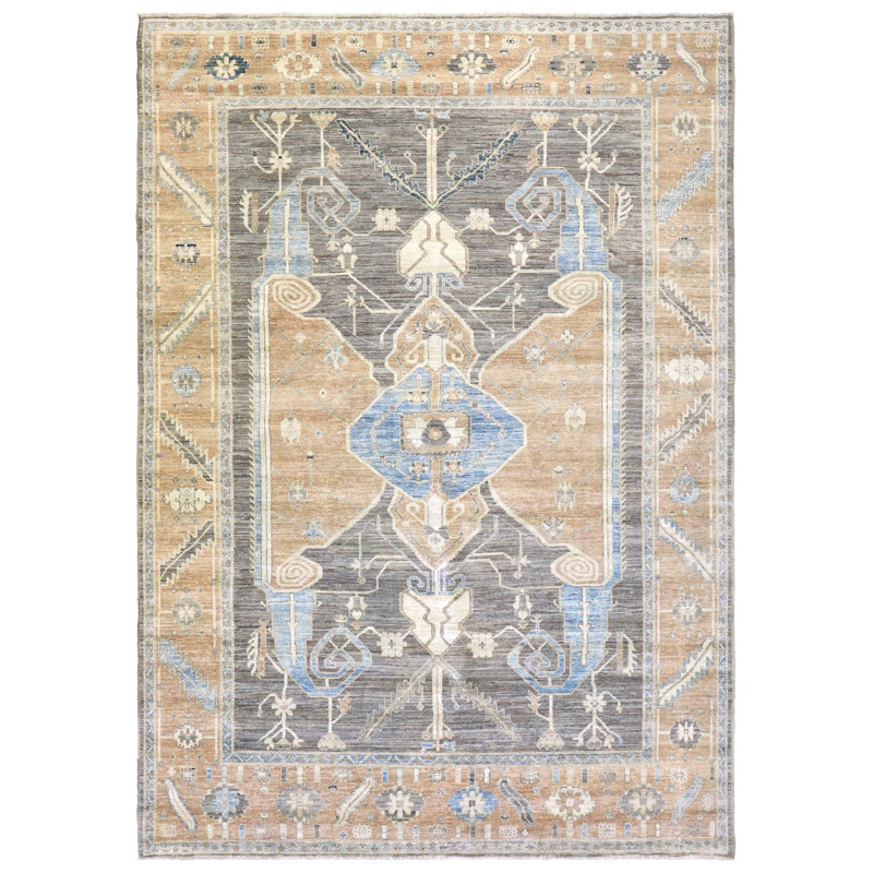 New Afghani Bakshaish Wool On Cotton 9'2" X 12'10" Taupe