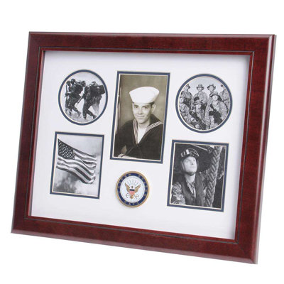 Shawna Brown Wood Beveled Picture Frame with Mat