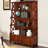 44.49"American-style solid wood brown multi-level storage shelf bookcase