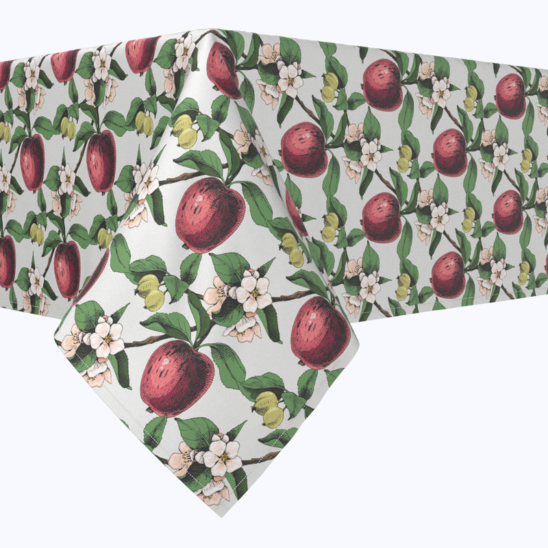 Apples Abstract Square Tablecloth, 104" x 60"