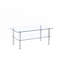 Table basse avec plateau en verre transparent