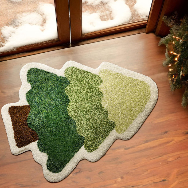 Tapis de bain Christmas Tree, Green Christmas Tree 2