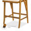  Ensemble de 2 tabourets de bar d'extérieur en bois d'acacia avec coussins résistants aux intempéries-1061838285