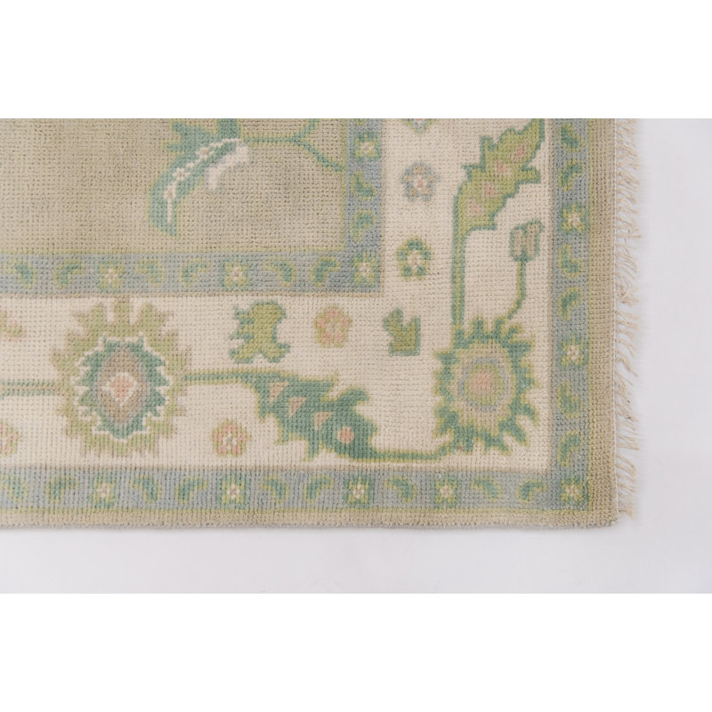Mary Ellis Hand Knotted Wool Oriental Area Rug, Rectangle 10' x 14'