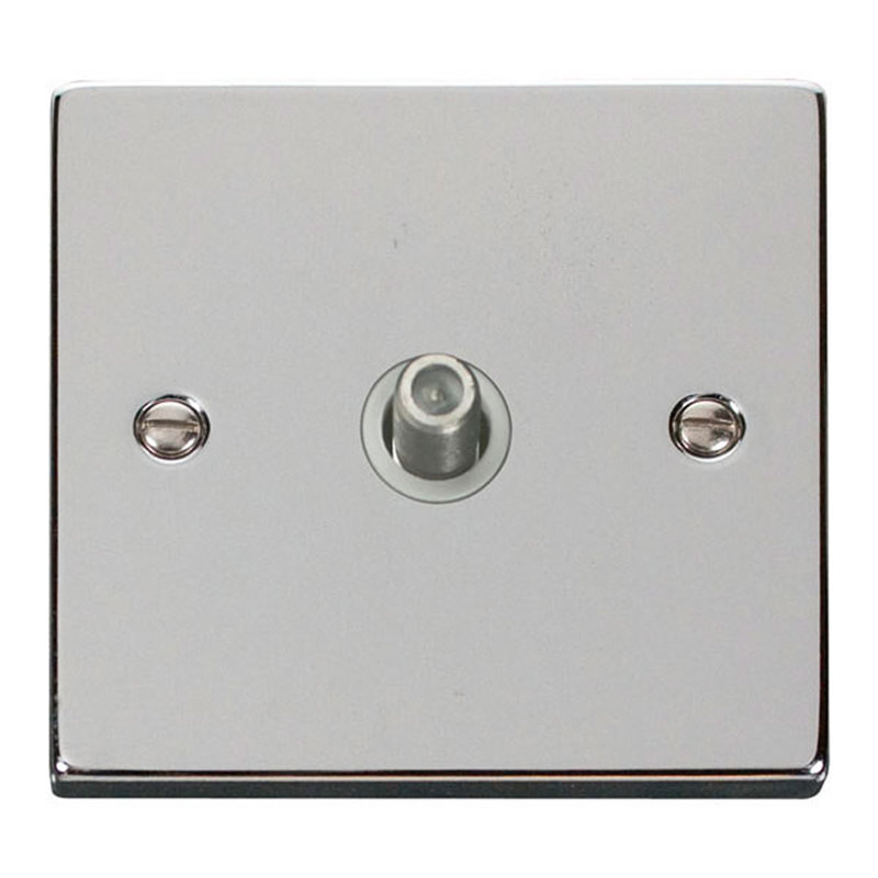 Polished Chrome Satellite Socket 1 Gang