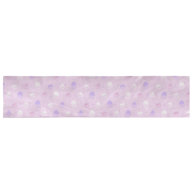 Chemin de table géométrique avicia, 90 po x 16 po, Polyester, Rose / Mauve
