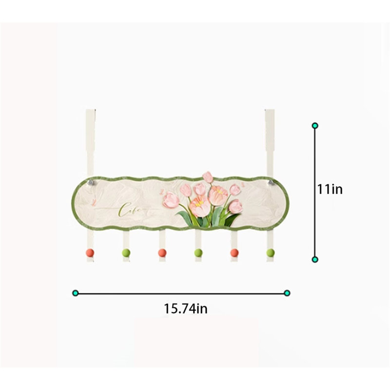 Crochet en fer sans porte, H 11 po x l 15,74 po x P 1,77 po
