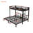 Metal Triple Bunk Bed for 3, Twin XL Over Twin & Twin, Detachable Frame with Shelf & Table, Black