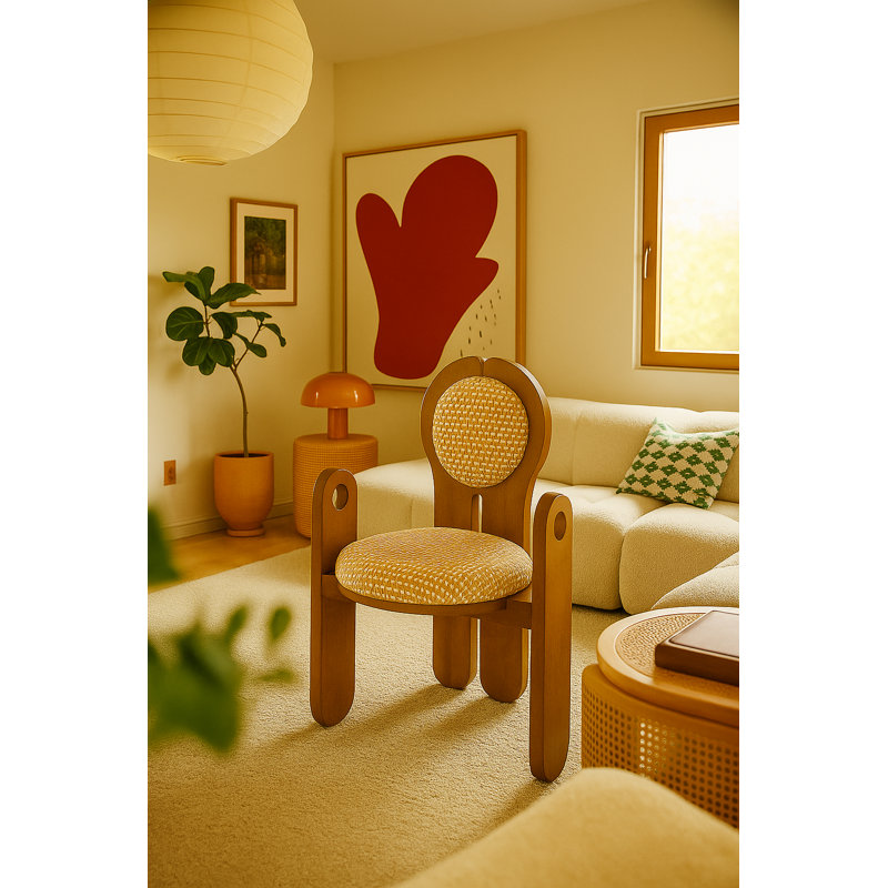 Chaise Halo, Jaune/brun