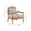 Chaise d'appoint Mid-Century moderne de 26,6 po avec structure en bois massif au fini noyer et dossier en rotin, fauteuils confortables pour le salon, la chambre à coucher, le coin lecture-87373960-87373957-87373963