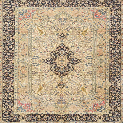 Tapis noir/beige traditionnel Bayville