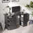 47" Modern Home Office Computer Desk Bookcase Combo Writing Table Workstation with 3 Drawer and Storage Shelf , Black