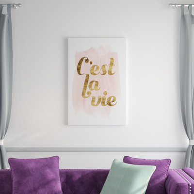 La Vie in Pink IV by Grace Popp - Typography Print