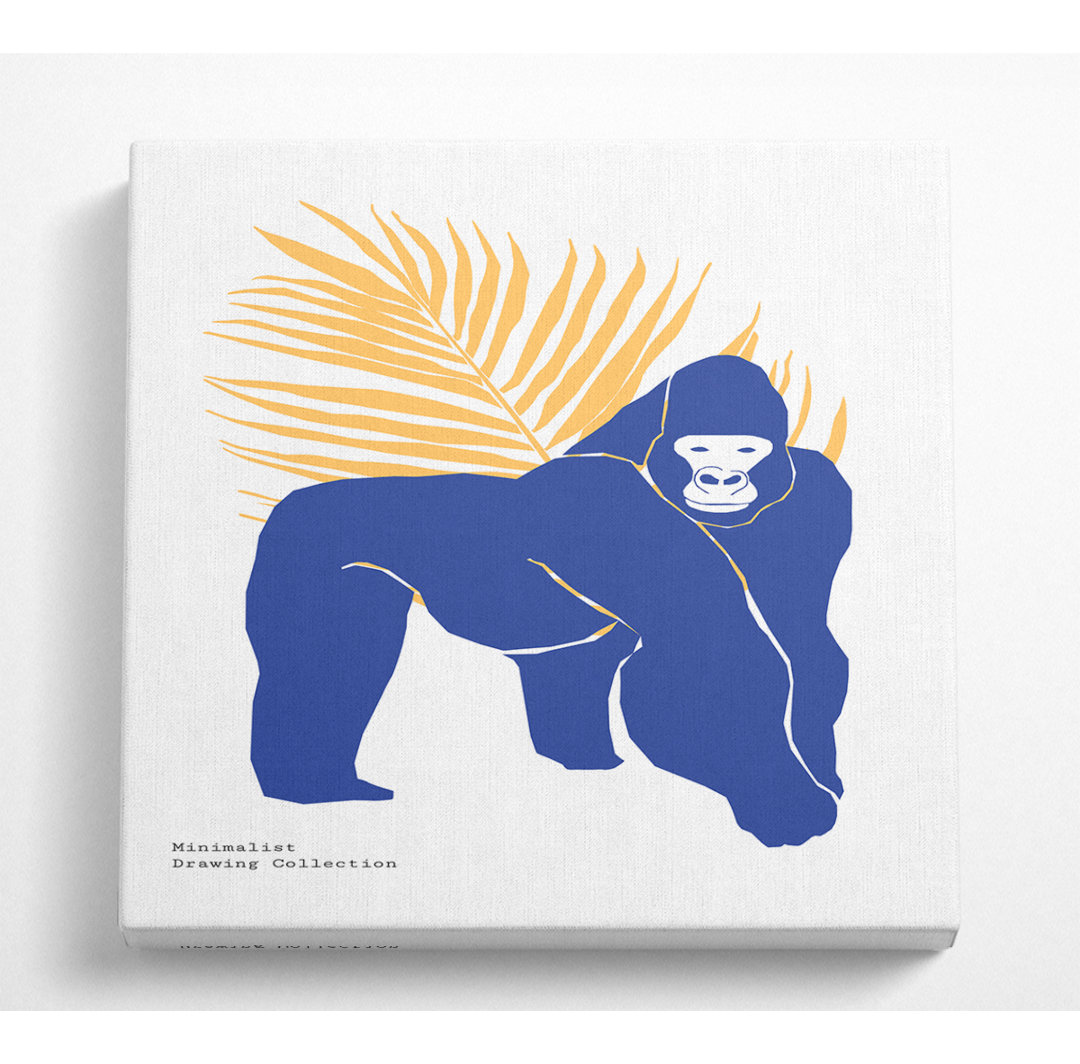 Einfacher Gorilla - Kunstdrucke auf Leinwand - Wrapped Canvas