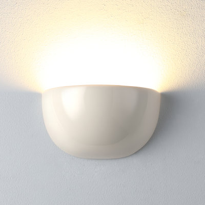 Applique murale en céramique blanche 1 lumière