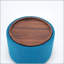 Repose-pieds avec rangement Ball & Cast, repose-pieds rembourré en lin avec plateau en bois, 22,75 po