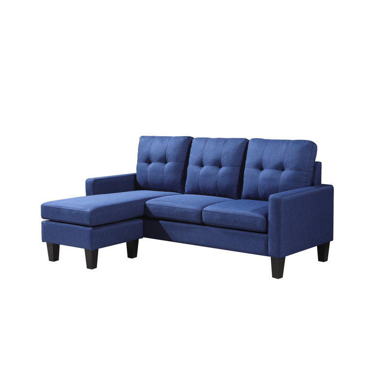 Odelin 3 Seater Fabric Corner Sofa , Blue