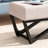 Elegant Bench With Fabric And Graceful Leg Frame Rectangular Featuring Button Tufting Faux Wood Legs