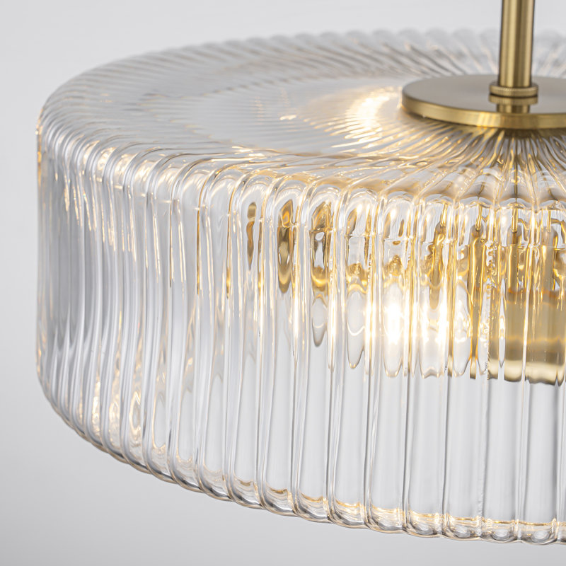 Luminaire suspendu en forme de tambour 3 lumières l 14 po à intensité variable