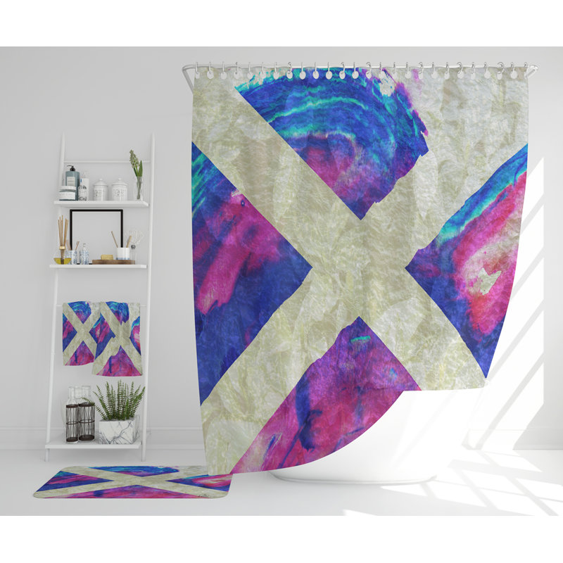 Neya Polyester Shower Curtain Set