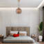 Luminaire suspendu simple avec capuchon en coton
