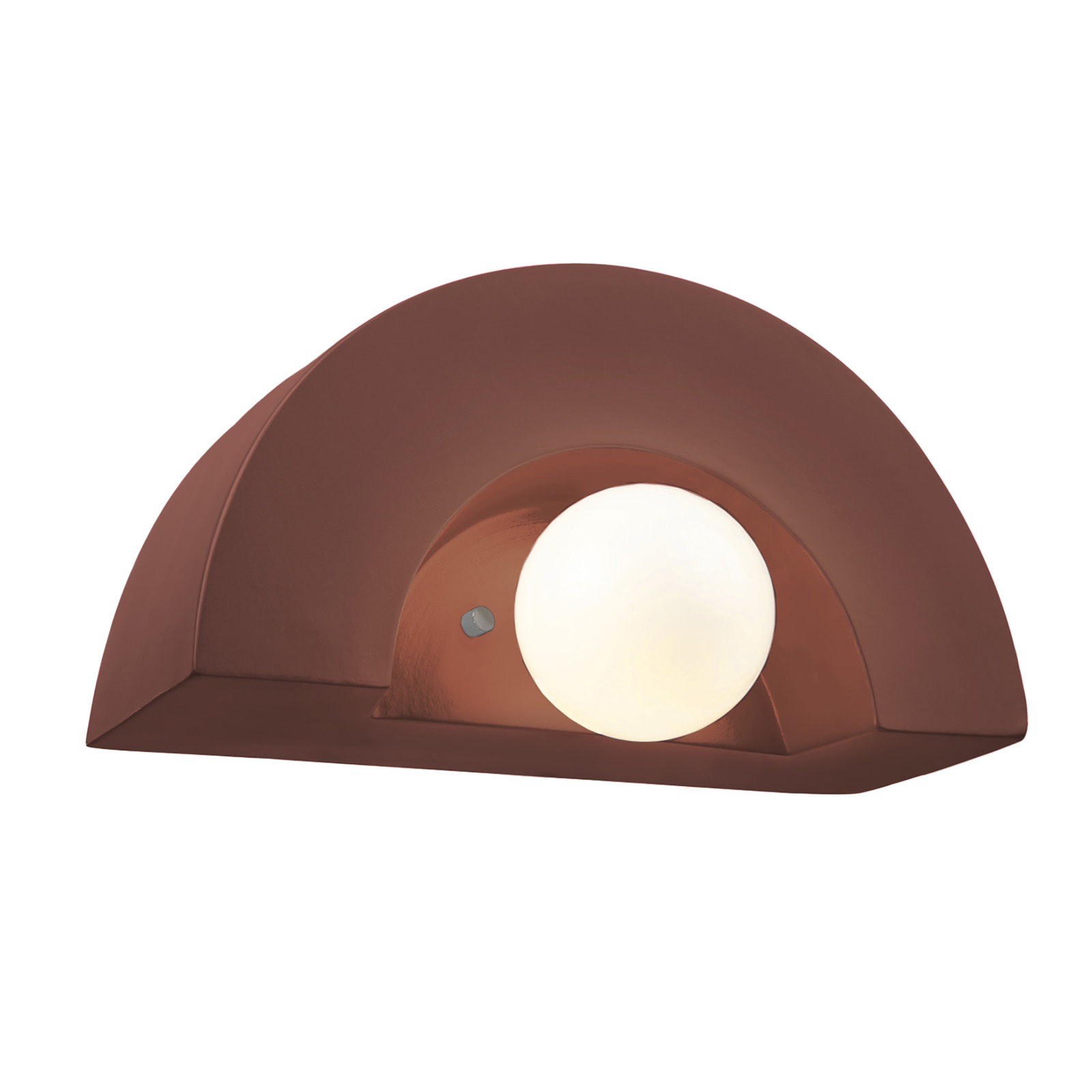 Payam Single Light Ceramic Dimmable Half Moon, Canyon Clay